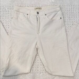 Madewell Women's 9” High Rise Skinny White Jean